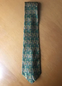 CRAVATTA ROCCOBAROCCO VERDE VINTAGE TIE 100% SETA SILK - ORIGINALE MADE IN ITALY - Foto 1 di 3