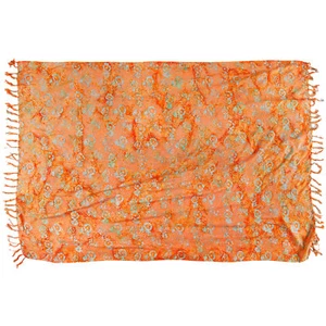 Sarong/Pareo/Wrap - orange/gray batik - Hary Dary handmade in Bali - Picture 1 of 2