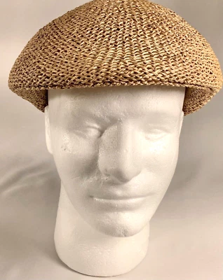 Country Gentleman Newsboy Hat Sz 7 3/8 (L) Woven Straw USA Golf Cabbie EUC - Image 1 of 4