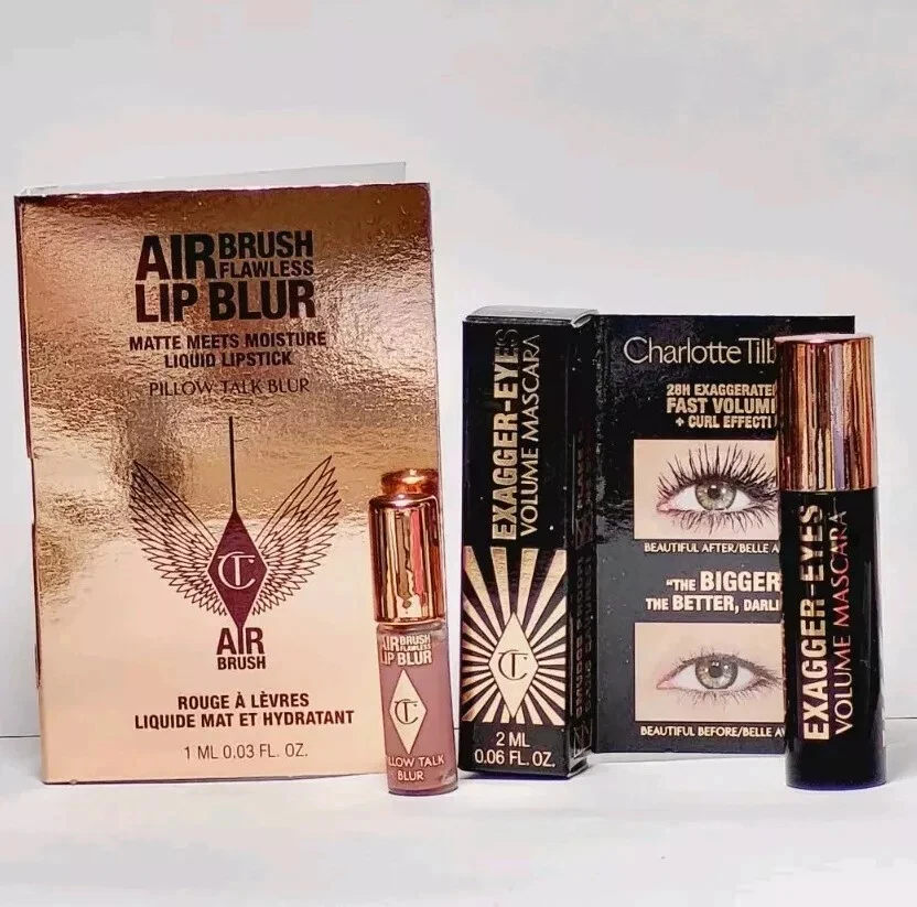 Charlotte Tilbury Exagger-eyes Mascara Airbrush Lip Blur Lipstick Travel Size - Image 1 of 1