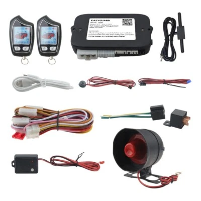 EASYGUARD FSK 2 Way Car Alarm System With Rechargeable LCD Pager Display - Image 1 of 4