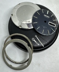 Seiko 6309-708A Teile Ersatzteile Vintag Gehäuseboden Zifferblatt Hände Schrumpf - Bild 1 von 4