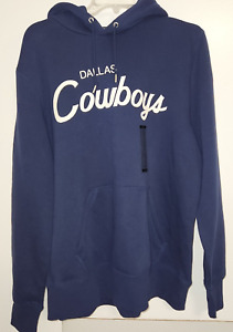 Dallas Cowboys Men's Screen Printed Navy Pullover Hoodie Size Large