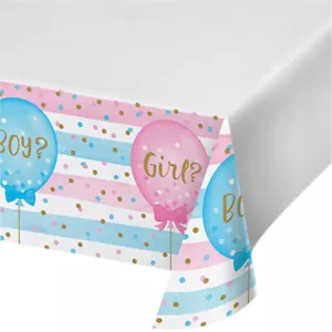 Baby Shower Table Cloth Decorations Gender Reveal Girl or Boy Party Supplies - Picture 1 of 1