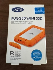 Brand New & Sealed LaCie Rugged Mini SSD 2TB - USB-C - Picture 1 of 2