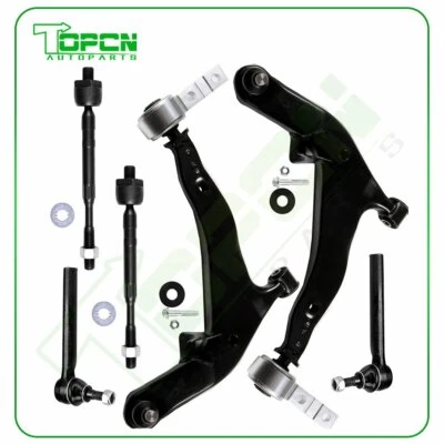 For 2003-2004 Nissan Murano 6Pcs Front Lower Control Arms Tie Rod Links Set - Imagem 1 de 4