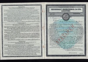 MORGAN GRENFELL & CO LONDON - Bank Letter of Credit L/C SPECIMEN - Picture 1 of 2