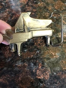 Grand Piano Cutout Solid Brass 1978 Baron Buckles BELT BUCKLE (LOOK) - Picture 1 of 2