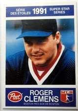 ROGER CLEMENS - 1991 Post Kraft Foods Superstar Series, Boston Red Sox