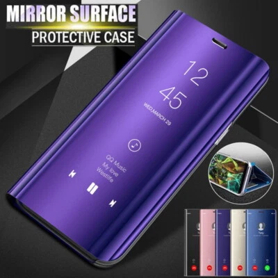 For Xiaomi 14T 13T Redmi Note 13 11 12 Pro 14C Leather Flip Mirror Case Cover - Image 1 of 4