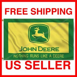 John Deere 3 x 5 Banner Flag 3X5 Banner Tractor Quality Farm Fast FREE Shipping - Picture 1 of 12
