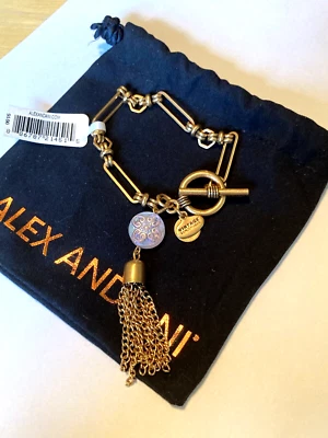 Pulsera Alex Ani Bohemia Rosa Trébol Borla Dije Cadena Palanca Nueva con Etiquetas Oro Rosa Foto 1 de 4