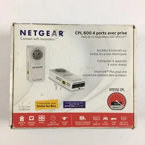 Lot 2 Prises Adaptateurs CPL Netgear Powerline XAVB6504 / 600 Mbps (XAV6504) - Photo 1/6
