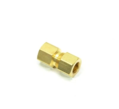 3/8 Od Compression Tube to 1/4 Npt Female Pipe Adapter Fitting Water Oil Gas - Image 1 of 4