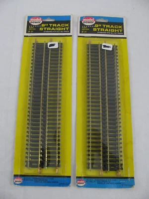 Model Power HO Standard 9" Brass Rail Straight Track 2 Packages 8 Pieces #21 NOS - Image 1 of 4