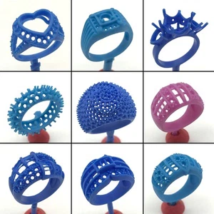 9 Stck. Wachsausschmelzguss Ringformen Muster WRB169 | Herz & treuer Familienschmuck - Bild 1 von 3