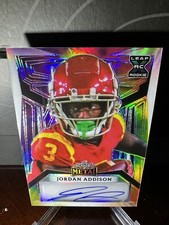 2023 Jordan Addison Leaf Metal Rookie Auto Tie-Dye Prismatic Portrait PA-JA1 1/1