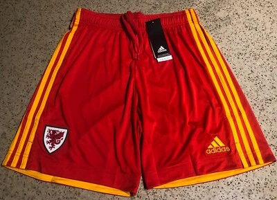 Wales Adidas 20/21 Home Red Soccer Football Shorts NWT  FH8530 Dragons Medium - Image 1 of 4