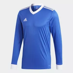 Adidas Tabela18 Power blue/ White Youth Soccer Jersey YL - Large Long-Sleeve - Picture 1 of 3