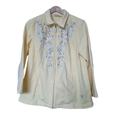 quacker factory Yellow Embroidered Jacket Sz Med Uk 10/12 - Image 1 of 4