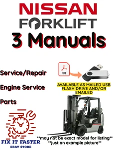 NISSAN FORKLIFT F04 F04D40HQ SERVICE ENGINE REPAIR SHOP PARTS MANUAL PDF ON USB - Picture 1 of 4