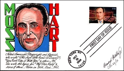 Scott 3839 37 Cents Moss Hart Bernard Goldberg Hand Painted FDC 23 Of 50 - Image 1 of 2