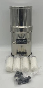 AquaRain 400 Comlete Natural Gravity Water Filter 3 GAL 4 Filters Stainless NEW - Picture 1 of 8