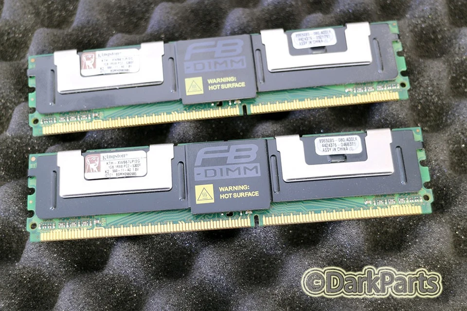 Kingston KTH-XW667LP/2G PC2-5300F 2GB Kit of 2x1GB Server Memory Ram - Image 1 of 1