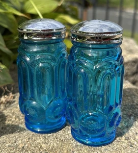 L.G. WRIGHT STAR & MOON EISBLAU SALZ & PFEFFERSTREUER - Bild 1 von 4