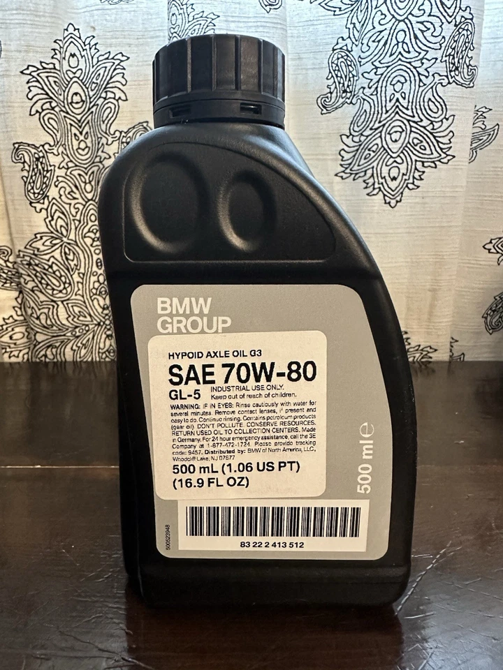 Genuine BMW OEM HYPOID AXLE OIL G3   83222413512   70W-80   GL-5   16.9 fl oz - Изображение 1 из 2