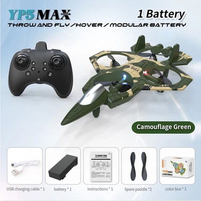 YP3 RC Foam Glider Jet Plane 2.4G Remote Control Stunt Airplane Toy w/ Light - Image 1 of 4