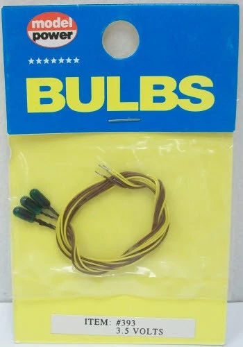 Model Power 393 3.5 Volt Green GOW Light Bulbs (2 Packs of 3) - Image 1 of 1