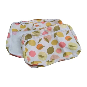 Calpak 2 Pack Packing Cubes Sorbet Citrus Yellow Orange Medium Large Travel Bags - Picture 1 of 11