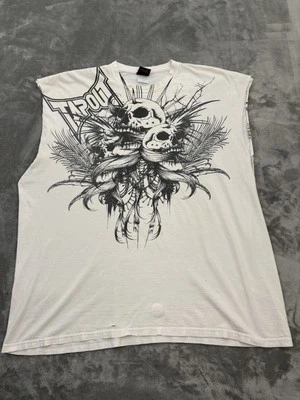 Tapout T Shirt Men's 3XL AOP Cut Off Tank Top Tee DISTRESSED Y2K Vtg - Image 1 of 4