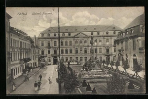 Ansichtskarte Trier, Kaiserliches Postamt mit Brunnen - Picture 1 of 2