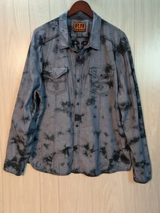 Rock Revival Shirt Men's XXL Long Sleeve Button Down Embroidered Western Tie Dye - Imagen 1 de 6