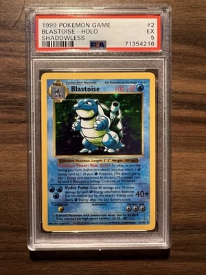 Blastoise Shadowless Base Set Holo Card #2/102 Unl. - Image 1 of 2