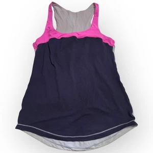 EUC Lululemon Racerback Tank Pink Grau Navy P85 - Bild 1 von 5