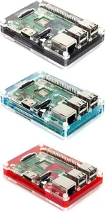 Pibow Coupé Acryl Schutzhülle für Raspberry Pi 2,3 & 3B + Von Pimoroni Rot/Black - Picture 1 of 6