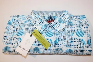 Robert Graham Men's Ivey Blue Drops Design Button Down Casual Shirt $198 Size L - Picture 1 of 7