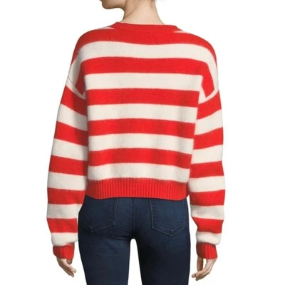 Diane Von Furstenberg DVF Red White Stripe Sweater / Small - Image 1 of 4