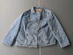 Vintage Ralph Lauren Jeans Co. Womens Equestrian Quilted Denim Jacket Size Large - Picture 1 of 10