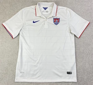 Nike USA National Soccer Team Polo Jersey Mens XL Authentic 2014 World Cup White - Picture 1 of 9