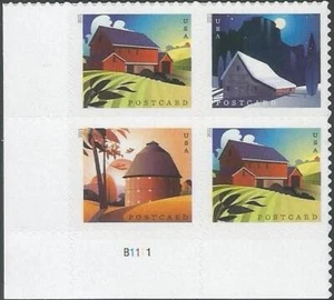 Plate Block of 4 stamps - Scott 5546 - Forever stamp - Barns - 2021 - MNH - Picture 1 of 1