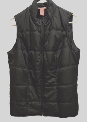 Woman Within Black Quilted Puffer Vest Lightweight Winter Size Women's Medium - Image 1 of 3