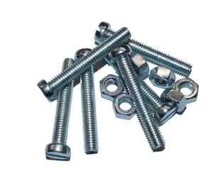 Gewindeschraube / Zylinderkopfschraube M6x40 mm mit Mutter Verzinkt / 6 Stück - Bild 1 von 2