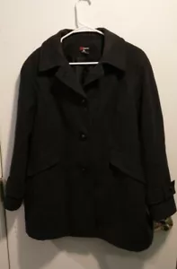Vintage Black Mystic Pea coat size pm - Picture 1 of 7