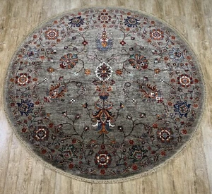 Genuine Vintage Hand-Knotted Afghan/Turkish Aztec Wool Carpet Rug, 171X178CM - Picture 1 of 7