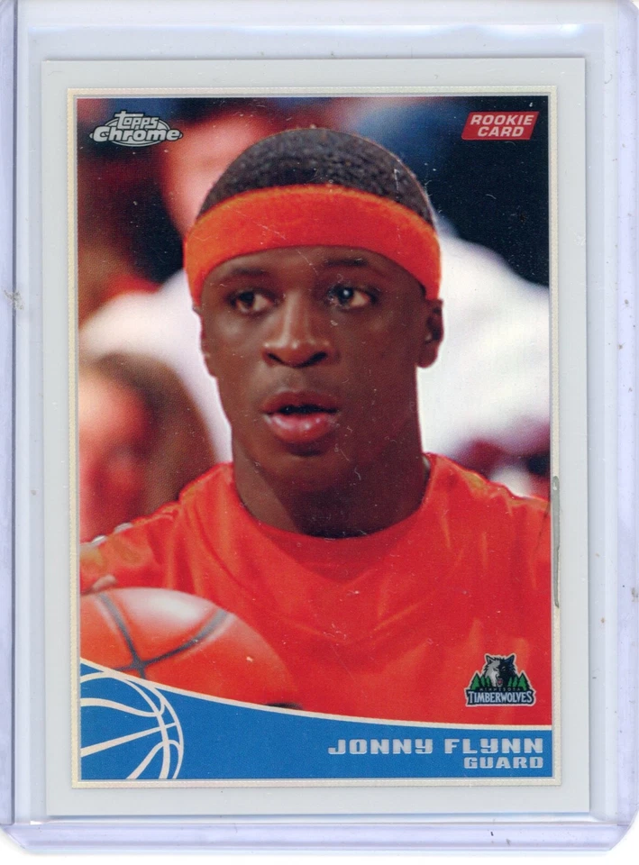 2009-10 Topps Chrome Jonny Flynn 106 Rookie Refractor /500 Timberwolves Syracuse - Image 1 of 1