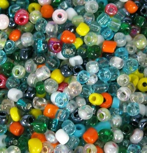 Glasperlen Rocailles Stickperlen  bunt gemischt  4mm  25g - Bild 1 von 2